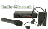 QTX Sound 2-CHANNEL VHF WIRELESS HANDHELD MICROPHONE PLUS HEADSET SYSTEM: Speed Music